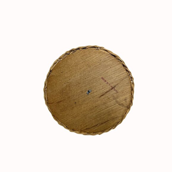 Rattan Finger Tip Towel Holder Retro Stand Triple Ring VTG Boho Bathroom Decor - Picture 6 of 11